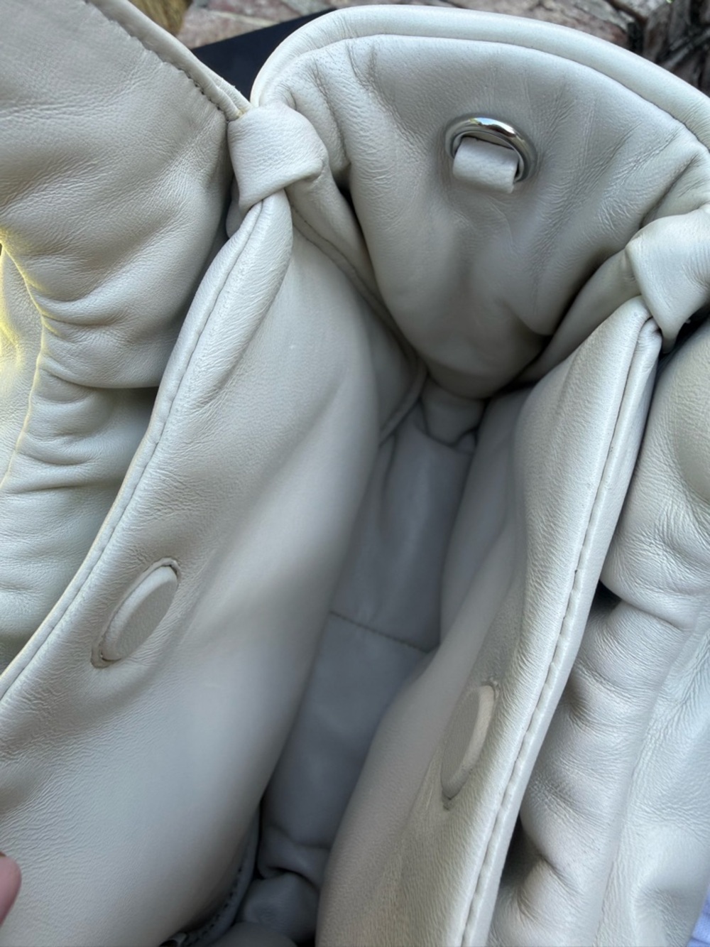 Prada Cream Mini Soft Padded Tote - Picture 8 of 11